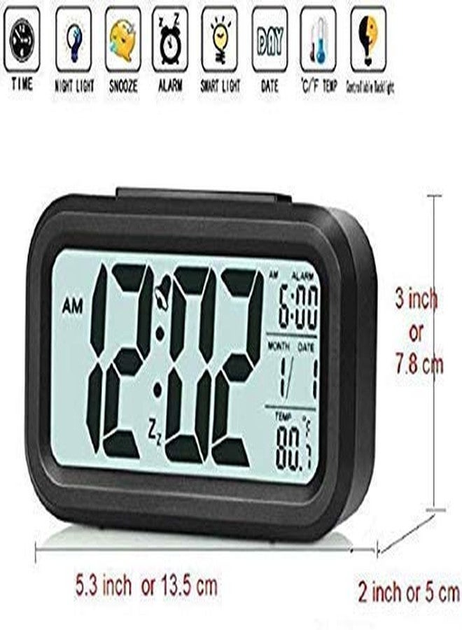 Sixfire Digital Smart Backlight Plastic Alarm Clock, Automatic Sensor, - Image 2